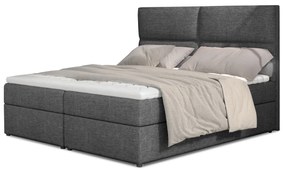 Manželská posteľ Boxspring 160 cm Amebra (svetlosivá) (s matracmi a úl. priestorom). Vlastná spoľahlivá doprava až k Vám domov. 1025389