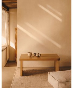 Konferenčný stolík v dekore duba v prírodnej farbe 89x62 cm Oaq – Kave Home