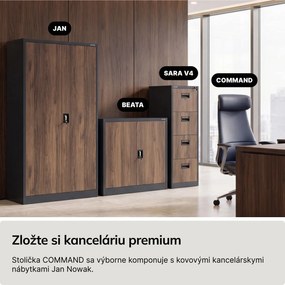Kožené kancelárske kreslo pre riaditeľa modré: COMMAND