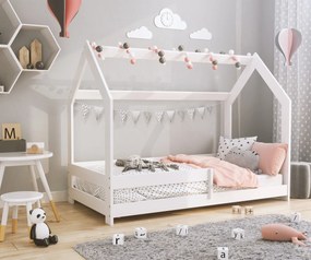 Detská posteľ DOMČEK D5 80x160cm masív biela | AMI Nábytok