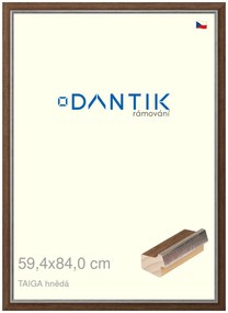 DANTIK rám na obraz 59,4x84 | TAIGA hnědá (Plexi Čiré)