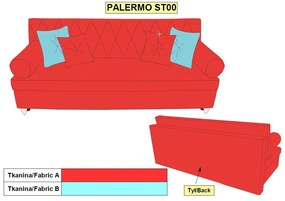 Moderní pohovka Palermo ST00, zelená / hnedá (a-cairo 25 / b-cairo 34)