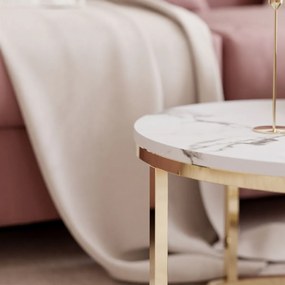 SADA KONFERENČNÝCH STOLÍKOV 2V1 SELMA MAX MRAMOR + ZLATÝ LESK