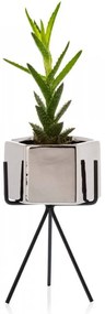 Kvetináč na stojane Sashi 18,5 cm strieborný