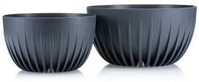 Kvetináč STRIPPED ECO 24 cm antracitový