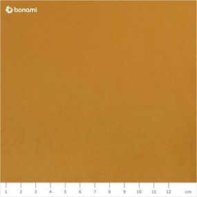 Žltá zamatová rohová pohovka Cosmopolitan Design Bali, pravý roh