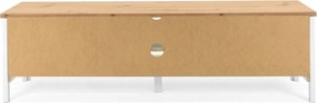 TV skrinka Bergen, biela/dub artisan