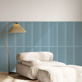 Zamatový čalúnený panel - Obdĺžnik - 60x30cm Farba: Bledomodrá