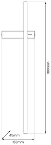 Nástenné LED svietidlo Vision, 1x LED 4w, 3000k, b