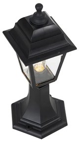Klasický vonkajší stĺpikový svietidlo čierny 44 cm IP44 - Capital