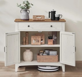 Kuchyňská skříňka Vasagle Pigo 80 cm bílá/hnědá