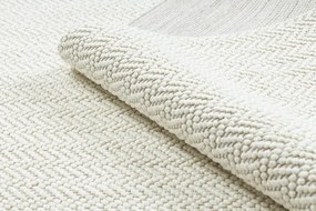 Koberec NANO FJ86B Jodelka, chevron biely
