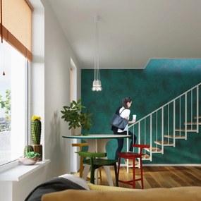 Závesné svietidlo Diego 5, biele telo svietidla