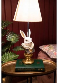 Stolová lampa s králikom a béžovým tienidlom Rabbie - Ø 23*53 cm