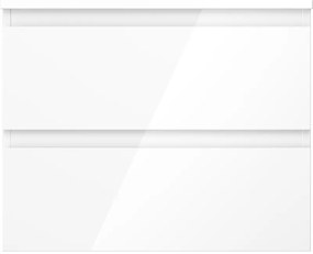 Mexen Orio, kúpeľňová skrinka 60 cm s hornou časťou, 2 zásuvky, biela lesklá, 91A10-06047-2-BFFC00