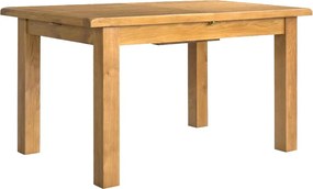 Klasický jedálenský rozťahovací stôl z masívu (dub) pre 4 až 6 osôb, 140-180×90×80 cm