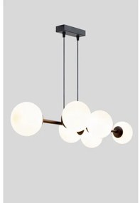 Luster na lanku FIRA 5xE27/60W/230V čierna