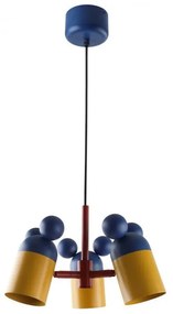 Modrý detský luster s kovovým tienidlom ø 30 cm Mouse II – GTV