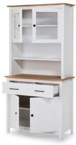 Biela vitrína z borovicového dreva 90x180 cm Miranda – Marckeric