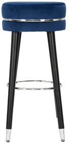 Modrá zamatová barová stolička 74 cm Paris – Mauro Ferretti