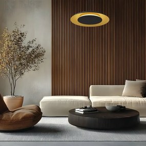 LED závesný luster na lanku PIATTINO LED/30W/230V 2700/3200/4000K pr. 40 cm čierna/zlatá