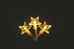 Vianočná svetelná reťaz - hviezdy, teple biela