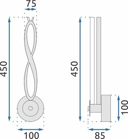 Toolight Toolight, LED nástenné svietidlo APP1048-W, čierna, OSW-03954