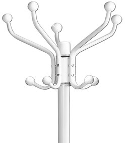 Stojanový vešiak na odevy – biely 173cm