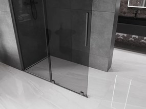 Mexen Velar, sprchová zástena s posuvnými dverami Walk-in 130 x 200 cm, 8mm šedé sklo, grafit brúsený, 871-130-000-43-66
