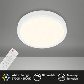 Briloner 3701-016 - LED Stmievateľné stropné svietidlo RUNA LED/18W/230V biela + DO