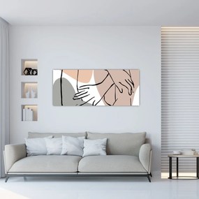 Obraz - Woman body line art N⁰2 (120x50 cm)