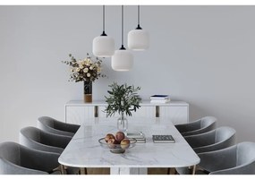 Závesné svietidlo Riffle, 3x biele sklenené tienidlo, b, o