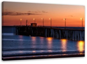 Obraz na plátně Molo Sunset Pier - 100x70 cm
