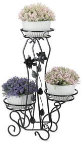 STOJAN NA KVETINÁČ ROSE 92X28X65 CM ČIERNA