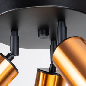 Sollux SL.1377 - Bodové svietidlo WINX 3xGU10/10W/230V čierna/meď