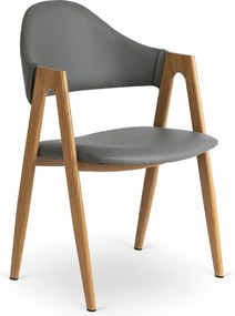 PROXIMA.store - Čalúnená jedálenska stolička WILLY FARBA: sivá
