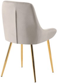 Sada 2 ks jedálenskej stoličky Elmira zamat - sivá