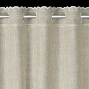 KRÁTKA ZÁCLONA NA KRÚŽKOCH VERONICA 150X30 CM BÉŽOVÁ