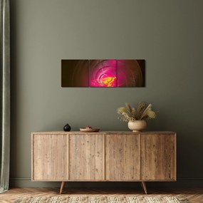 Obraz - abstrakcie špirály (s hodinami) (90x30 cm)