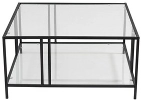 Konferenčný stolík Uranus Black s transparentným sklom