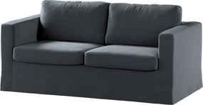 Poťah na sedačku Karlstad (nerozkladací, 2-miestny, dlhý) farba produktu sivá látka zamatová
