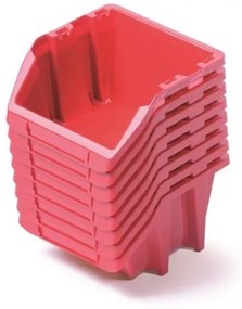 Sada 8 úložných boxov po 14,4 × 11,8 × 8,4 cm, červená