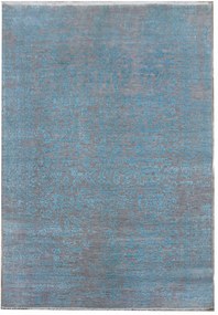 Diamond Carpets koberce AKCIA: 140x200 cm Ručne viazaný kusový koberec Diamond DC-JK 1 Silver / light blue - 140x200 cm