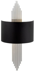 Nástenné svietidlo Miko I čierna/strieborná