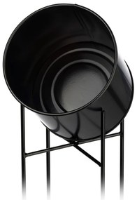 KOVOVÝ KVETINÁČ SO STOJANOM DARK 55X21 CM ČIERNA