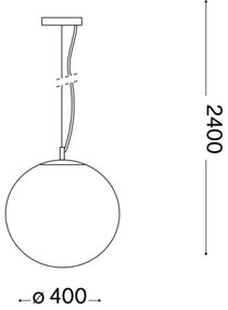 Ideal Lux - Luster na lanku MAPA 1xE27/42W/230V pr. 40 cm zlatá/dymová