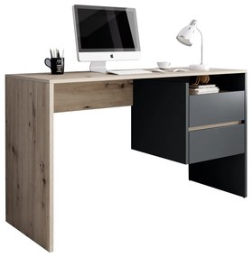 Písací stôl Tulio - dub artisan / grafit / antracit