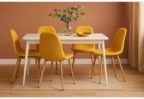 Noela Látková jedálenská stolička MARIE žltá
