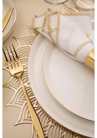 26-dielna jedálenská súprava, biely porcelán so zlatým dekorom