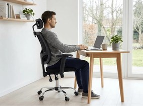 Čierne kancelárske kreslo FLEXISEAT Q-118RC